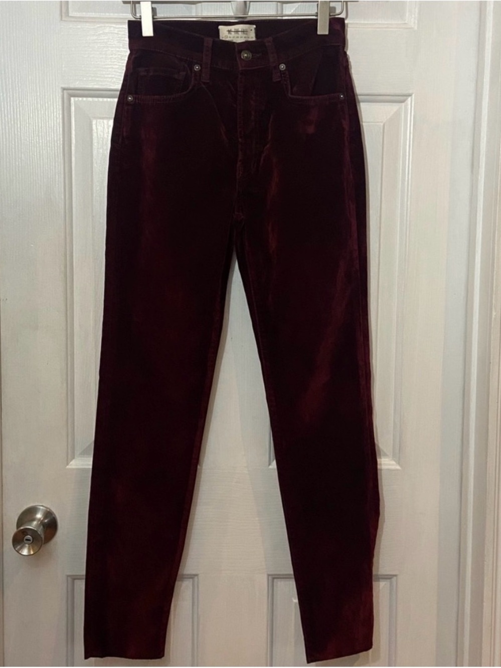 We The Free Burgundy Velvet Pants